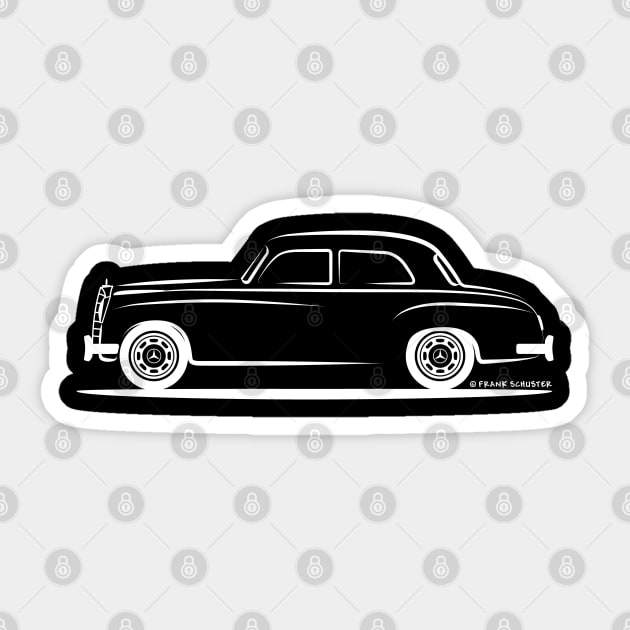 Mercedes Benz Ponton W120 Sedan Sticker by PauHanaDesign